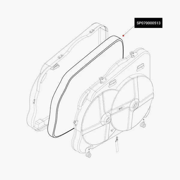 Scicon Aerotech Evolution padded filling shown in a close-up, highlighting its soft, cushioned material for bike protection.
